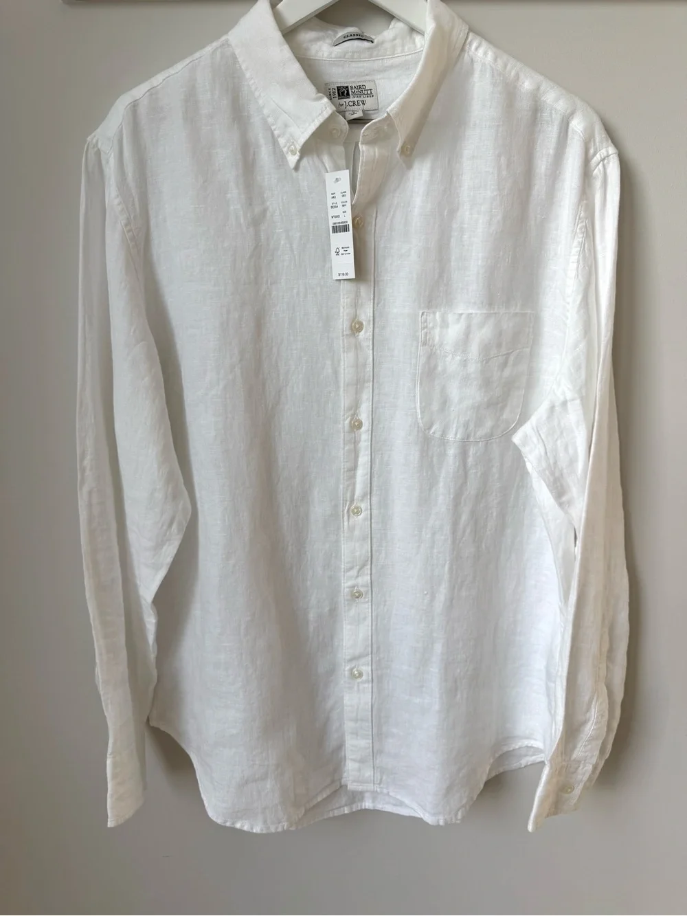 NWT J.Crew Baird McNutt Irish linen shirt Size L
